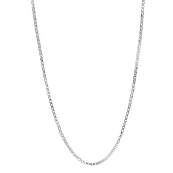 Sterling Silver 925 18" Box Link Chain Necklace - Picture 1 of 6